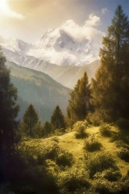 Dwelling in the Mountains - A Vivid Landscape of Solitude and Timeless Beauty!